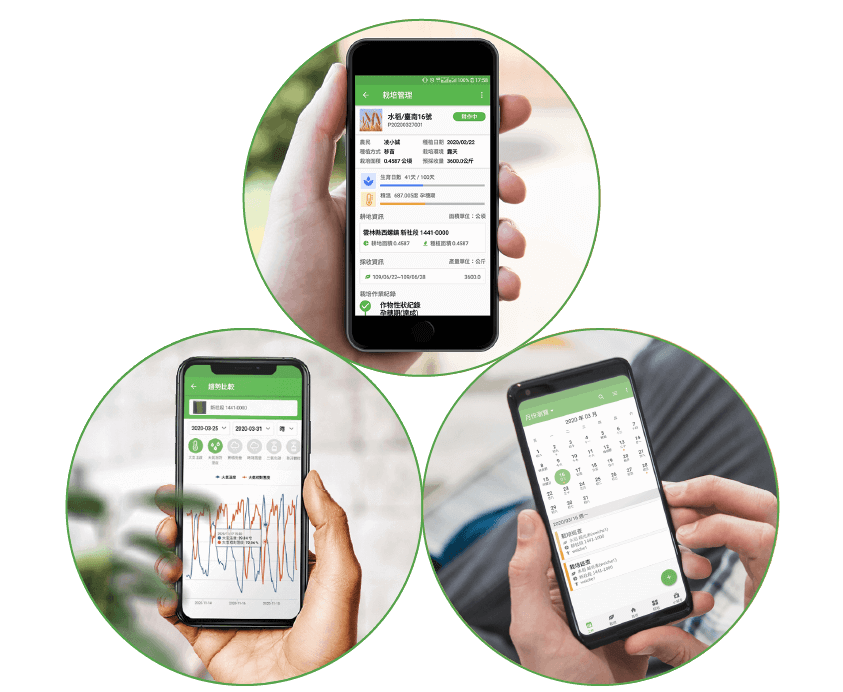 高效行動化田間管理APP系統畫面